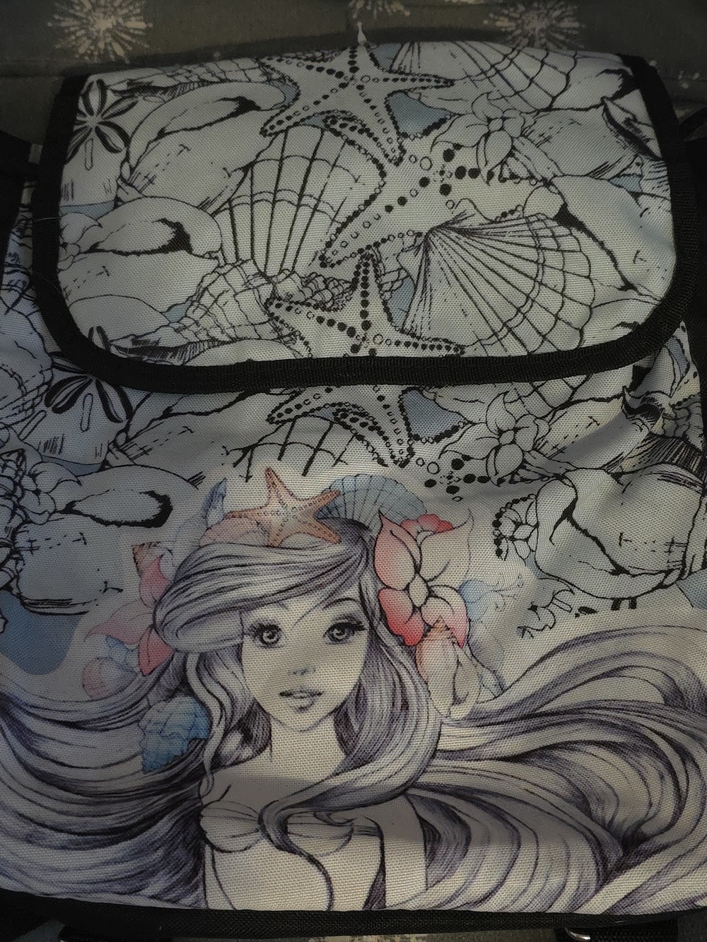 DISNEY Ariel Backpack Bag in Light Blue and Pink